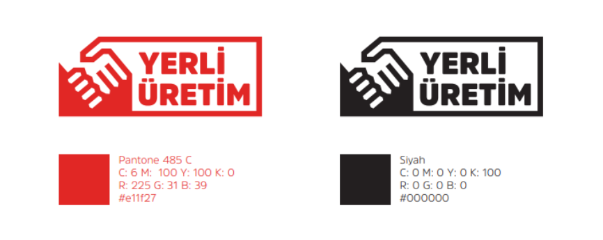 Yerli Üretim Logosu - Logo Renkleri - Bidolubaskı