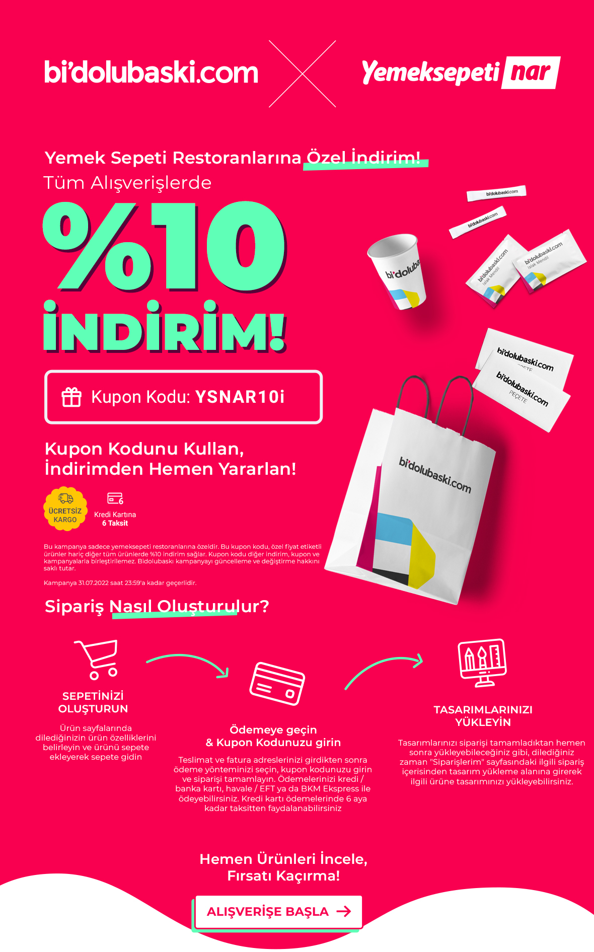 Yemek Sepeti Restoranlarına Özel İndirim!