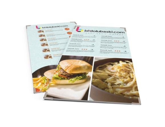 Menu Baski En Uygun Fiyatlarla Bidolubaski Da