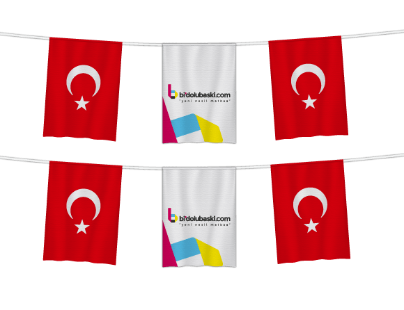 İpe Dizili Özel Tasarım ve Türk Bayrağı Baskı Bidolubaskı'da