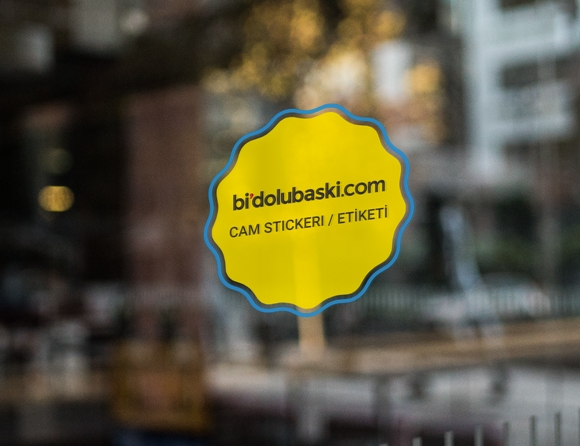 Cam Stickerı/Etiketi Baskı Bidolubaskı'da