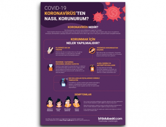 Koronavirüs Önlem Afişi Bidolubaskı'da