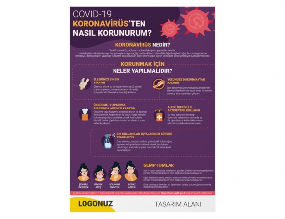 Özel Koronavirüs Önlem Afişi Bidolubaskı'da