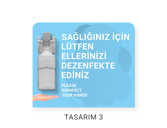 Duvar Tipi El Dezenfektan Standı Bidolubaskı'da