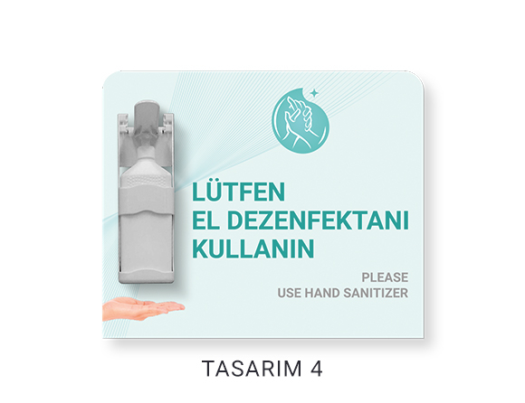 Duvar Tipi El Dezenfektan Standı Bidolubaskı'da