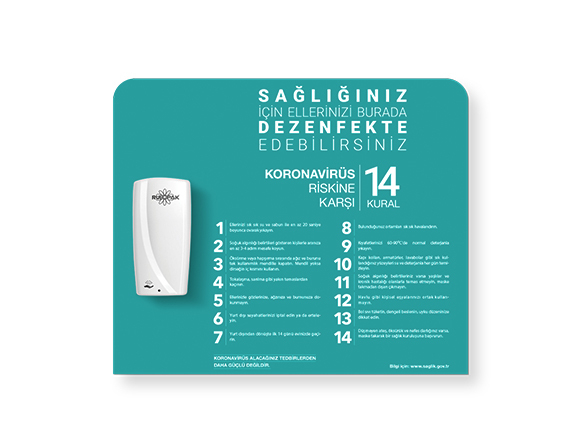 Sensörlü Duvar Tipi El Dezenfektan Standı Bidolubaskı'da
