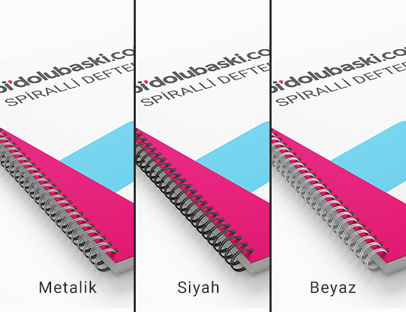 Baskılı Spiralli Bloknot Defter Baskı Bidolubaskı'da