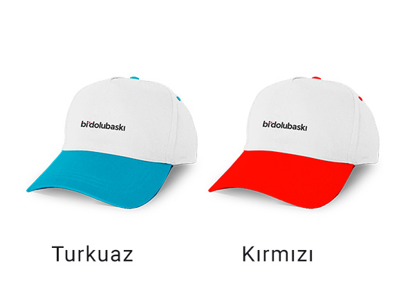 Siperi Renkli Şapka Baskı En Uygun Fiyatlarla Bidolubaskı'da