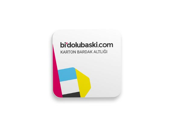 Promosyon Logo Baskılı Karton Bardak Altlığı Bidolubaskı'da