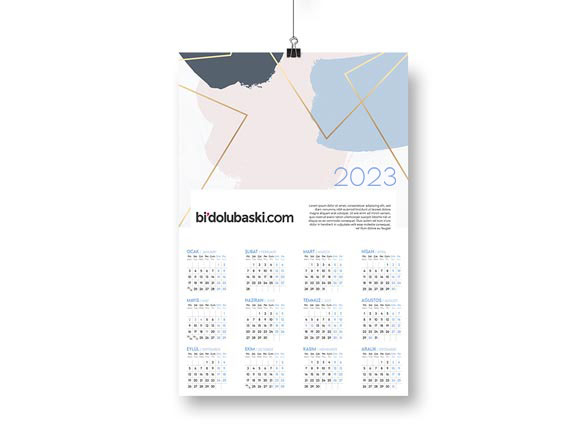 Poster Duvar Takvimi 2023 Bidolubaskı'da
