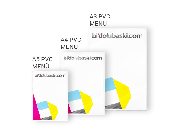 PVC Menu Online Siparişle Bidolubaskı'da